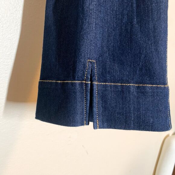 Cinq a Sept Benji Wide Leg Jeans 4 Indigo Blue High Waist Button Fly - Picture 3 of 7